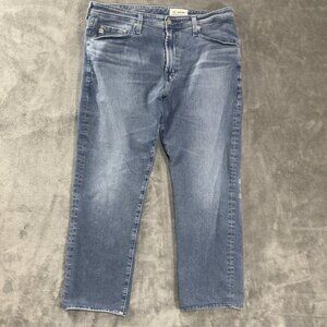 AG Everett Jeans Mens 35x32 Blue Slim Straight Stretch Denim Pants Work